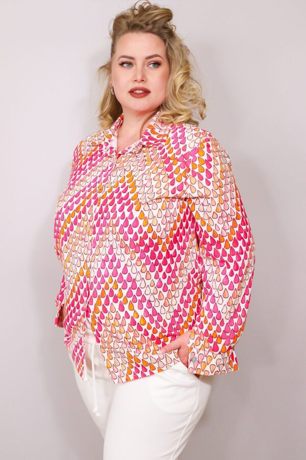 Uitverkocht Blouse Tina fuchsia/oranje
