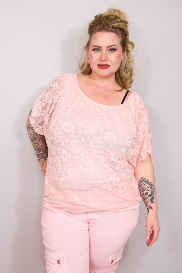 Top lora zalm roze