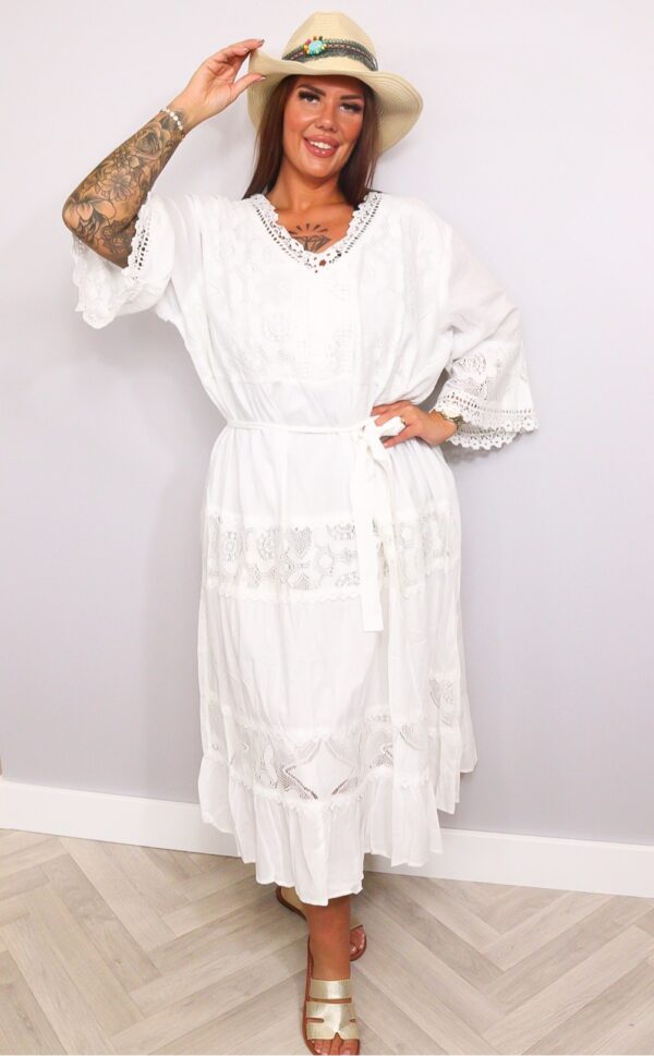 Maxi jurk callela wit