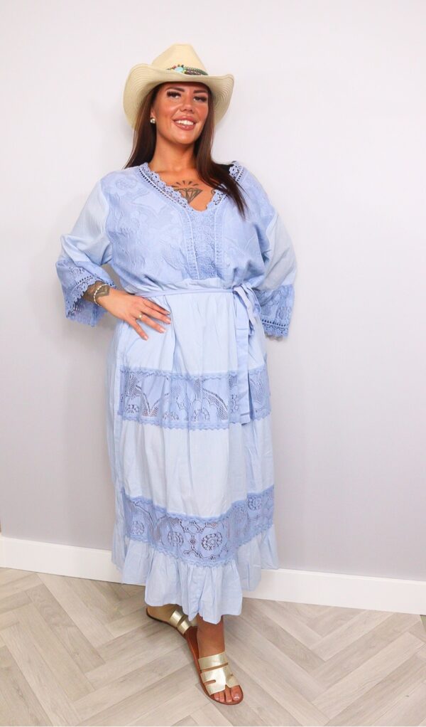 Maxi jurk Callela zacht blauw
