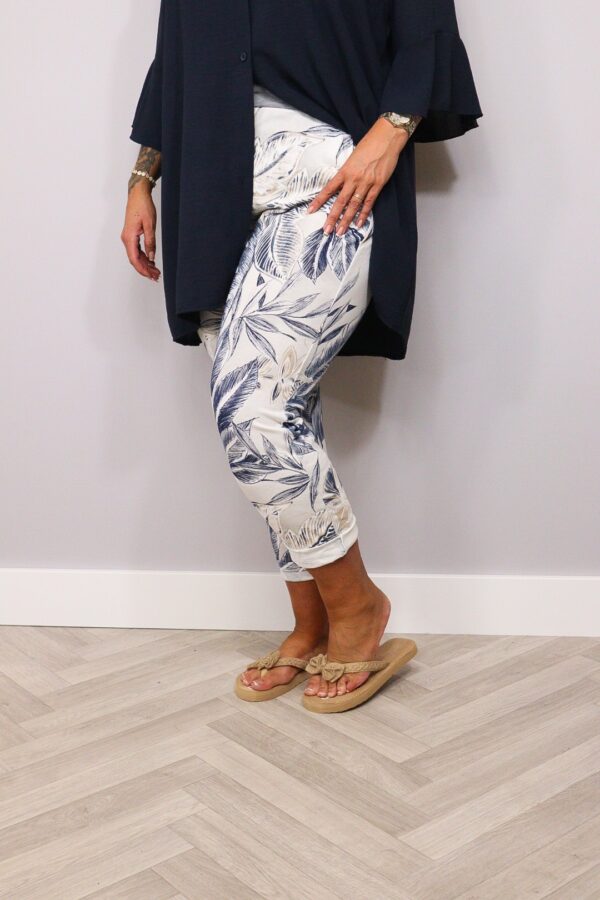 Jogpants tropic XL t/m XXXXL Leaves Blue