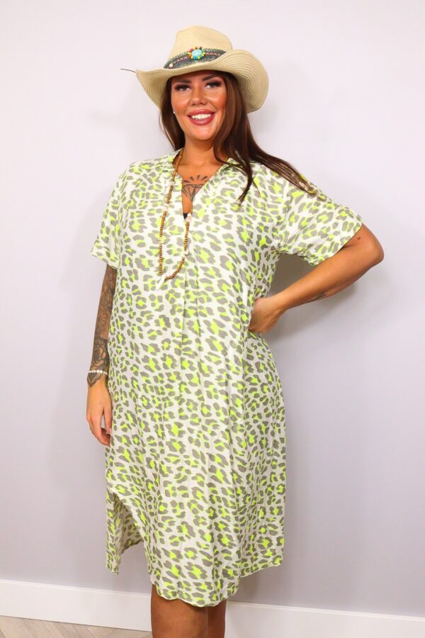 Jurk Kimberley neon geel