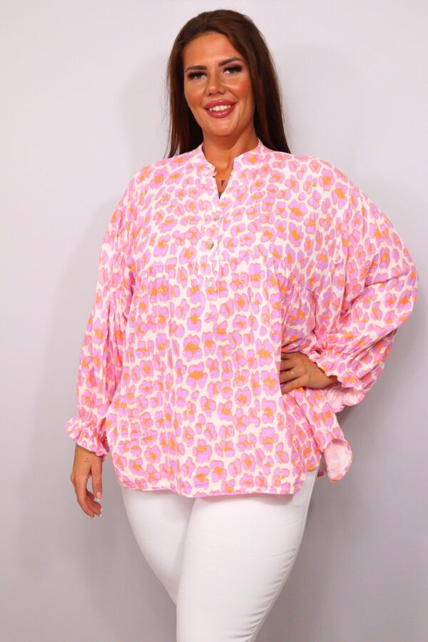 Blouse Coda neon lila oranje