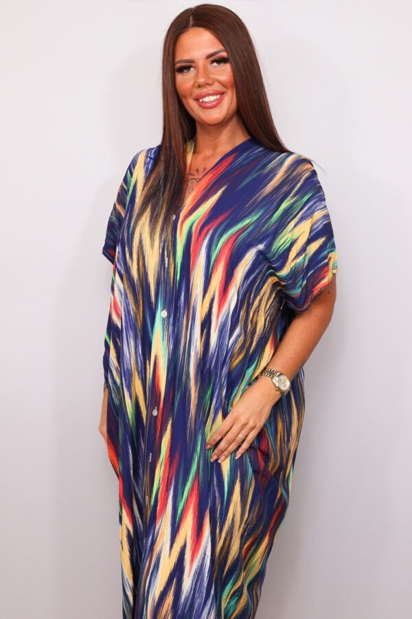 Maxi Jurk Multicolor Blauw