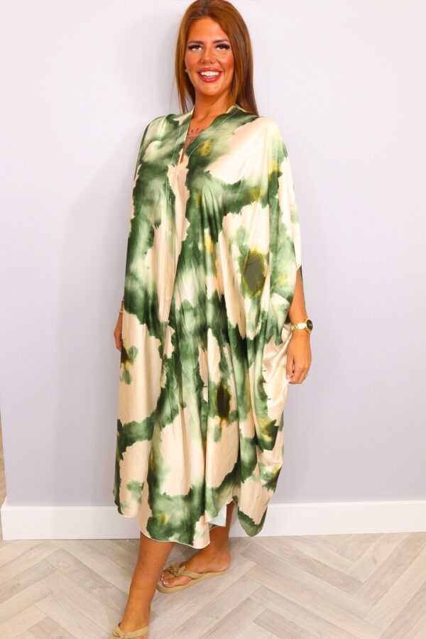 Kaftan Jurk Silk Clouds Groen