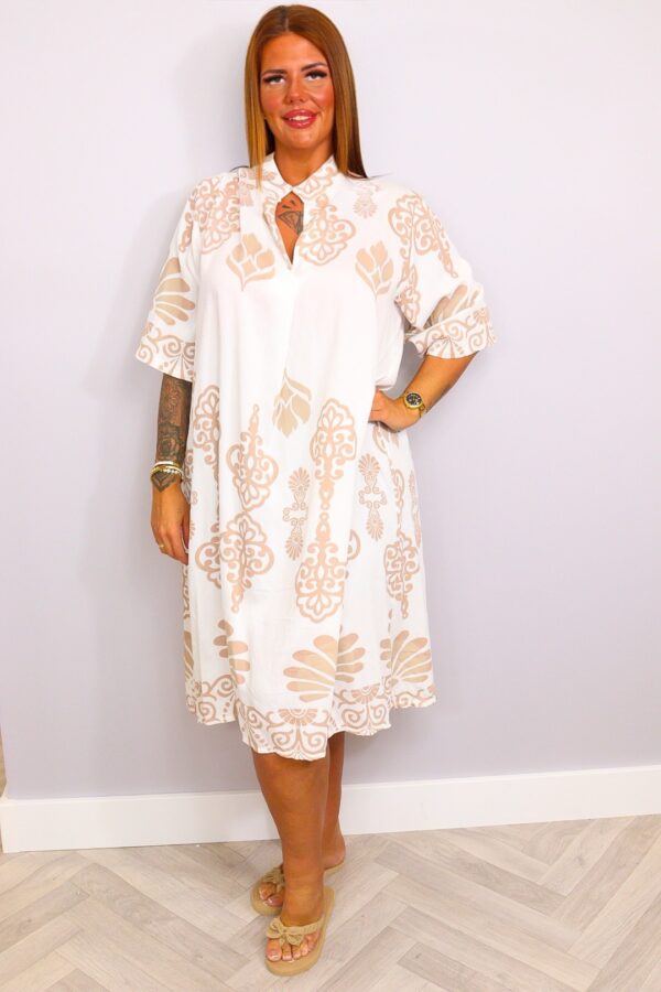 Kaftan Jurk Sandy Beige