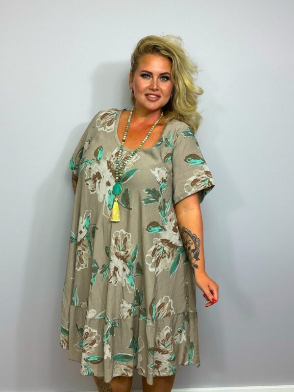Jurk Floriena Taupe
