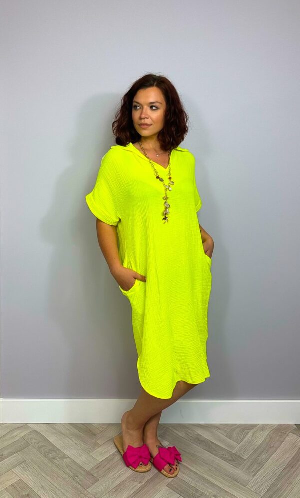 Jurk Fluor Neon Geel